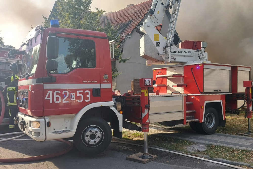 Wielki pożar magazynu w Gniewkowie