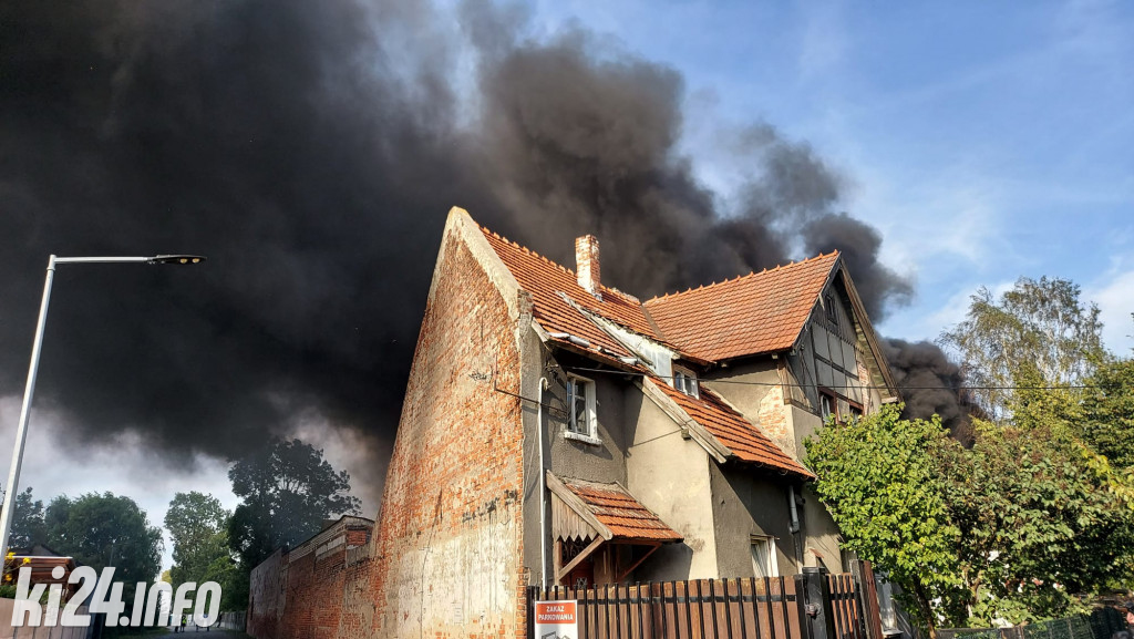 Wielki pożar magazynu w Gniewkowie