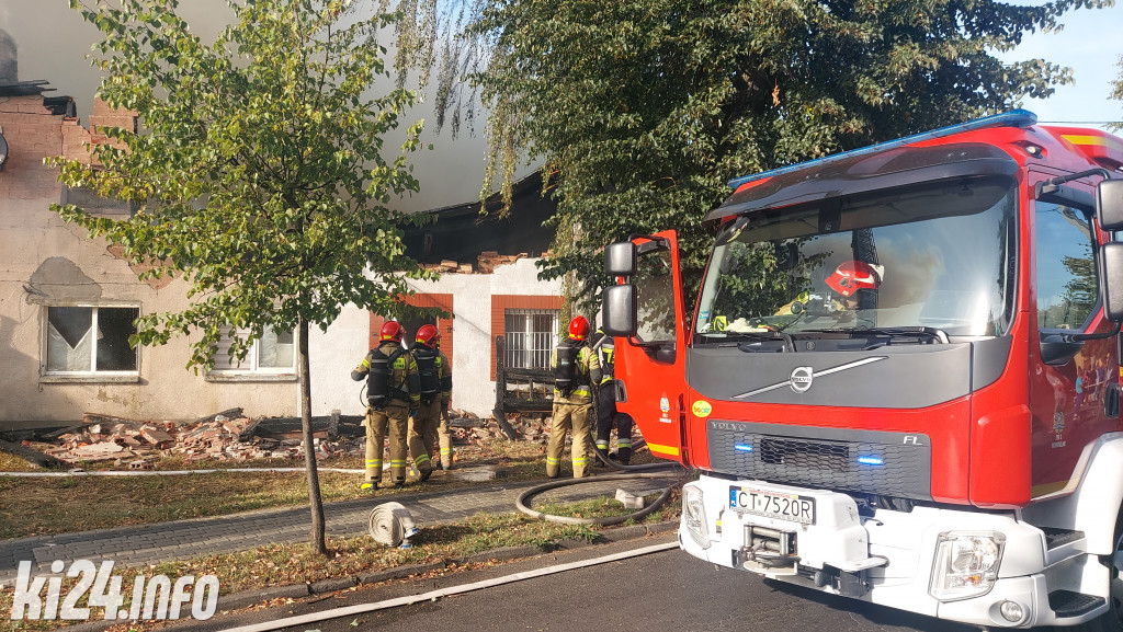 Wielki pożar magazynu w Gniewkowie