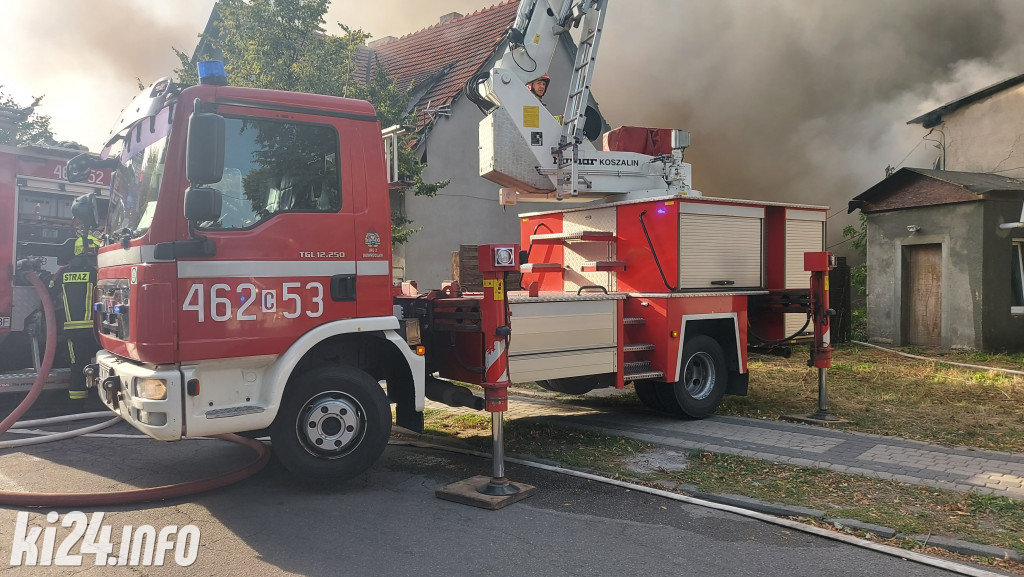 Wielki pożar magazynu w Gniewkowie