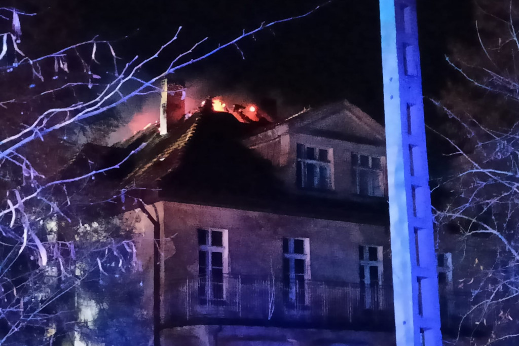 Pożar dawnego Domu Dziecka w Gniewkowie
