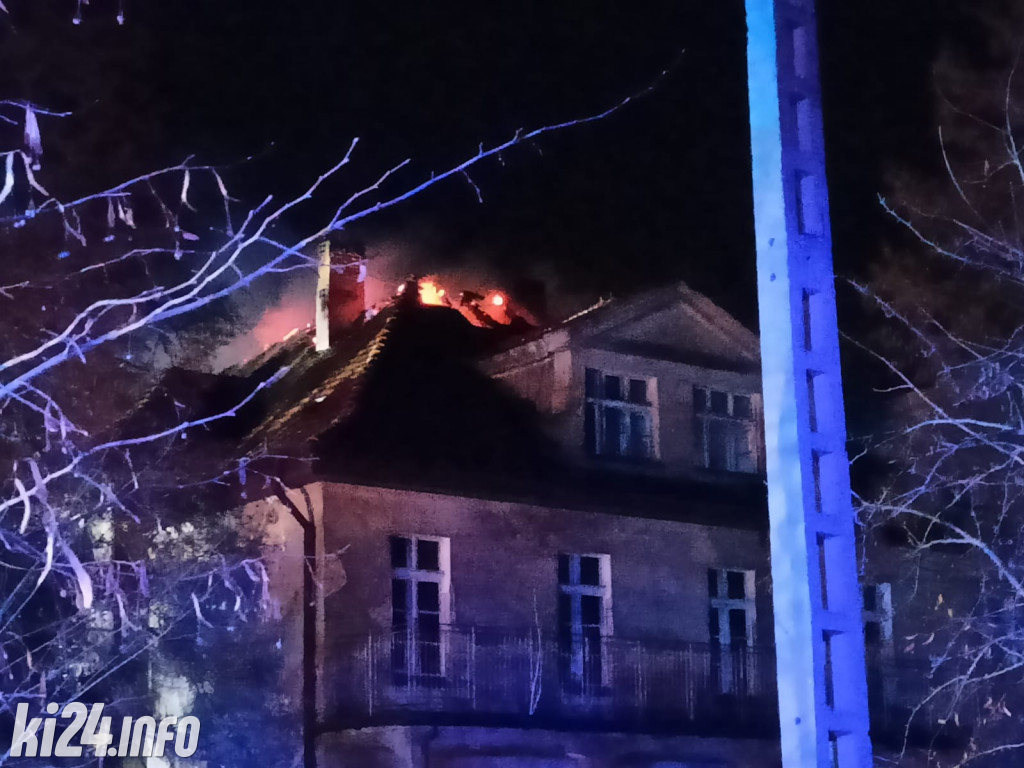 Pożar dawnego Domu Dziecka w Gniewkowie