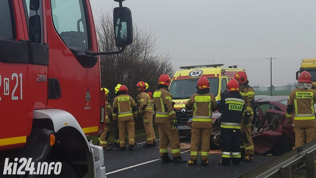 Groźny wypadek pod Inowrocławiem. DK15 zablokowana