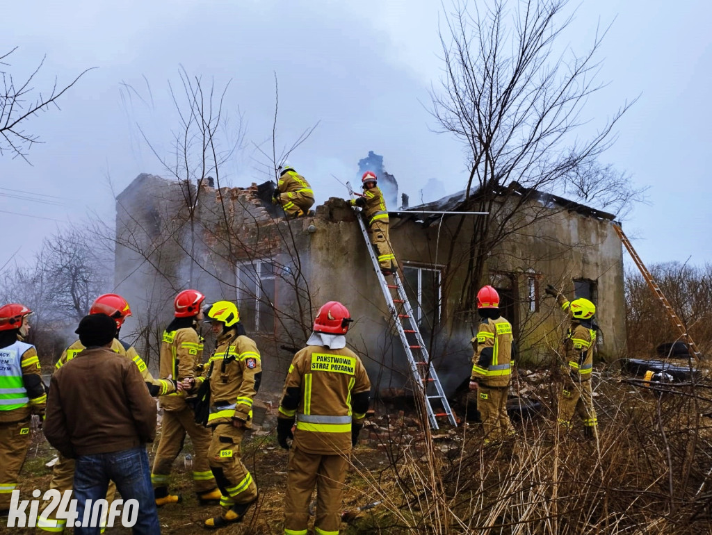 Pożar domu pod Kruszwicą