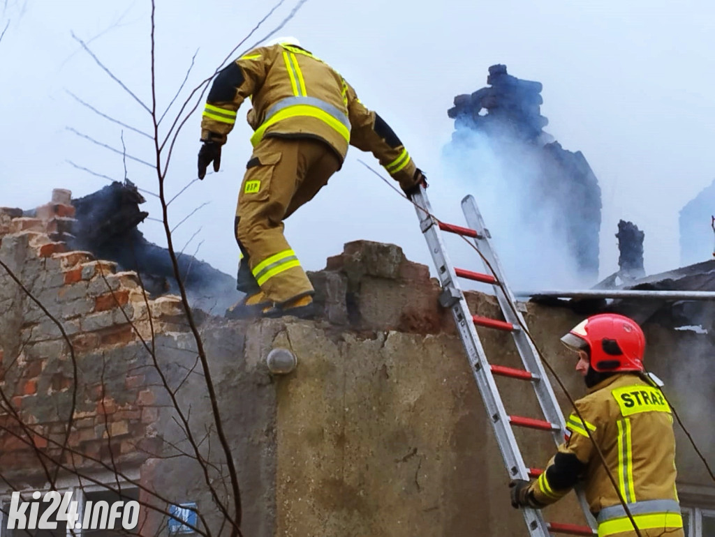 Pożar domu pod Kruszwicą