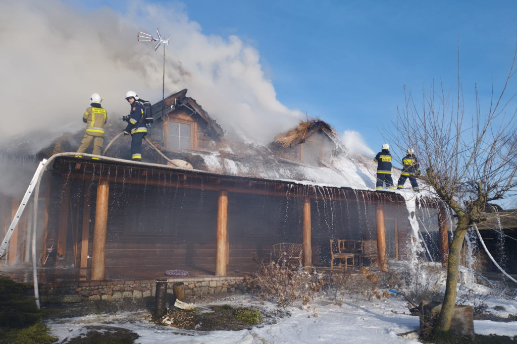 Pożar domu pod Gniewkowem