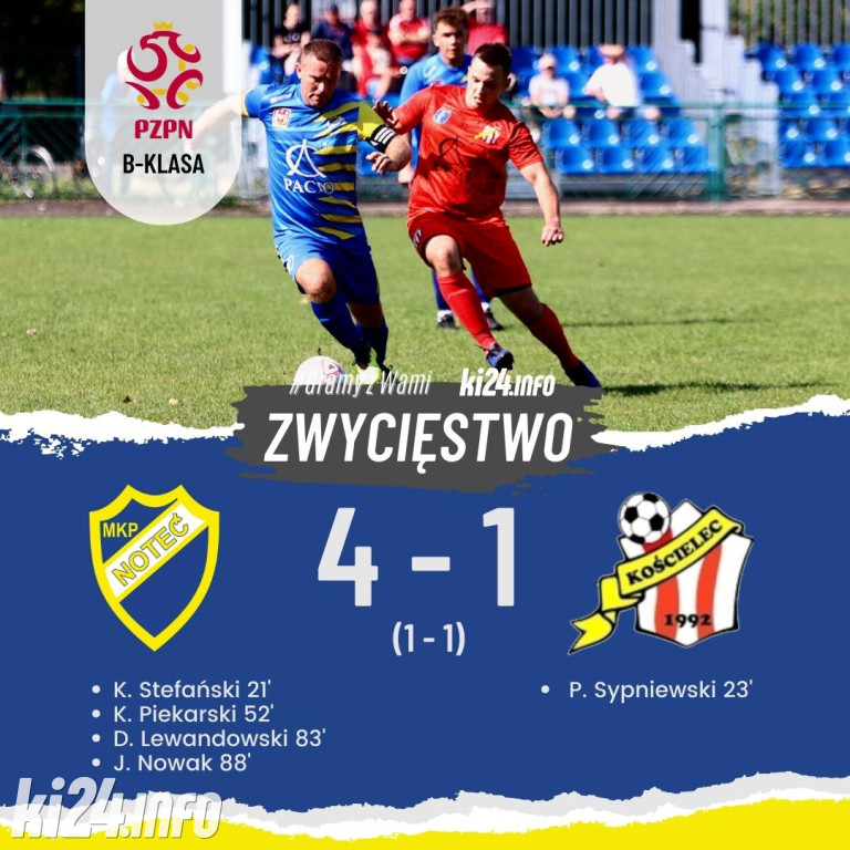 Wygrana MKP Noteć Inowrocław z LZS Kościelec Kujawski
