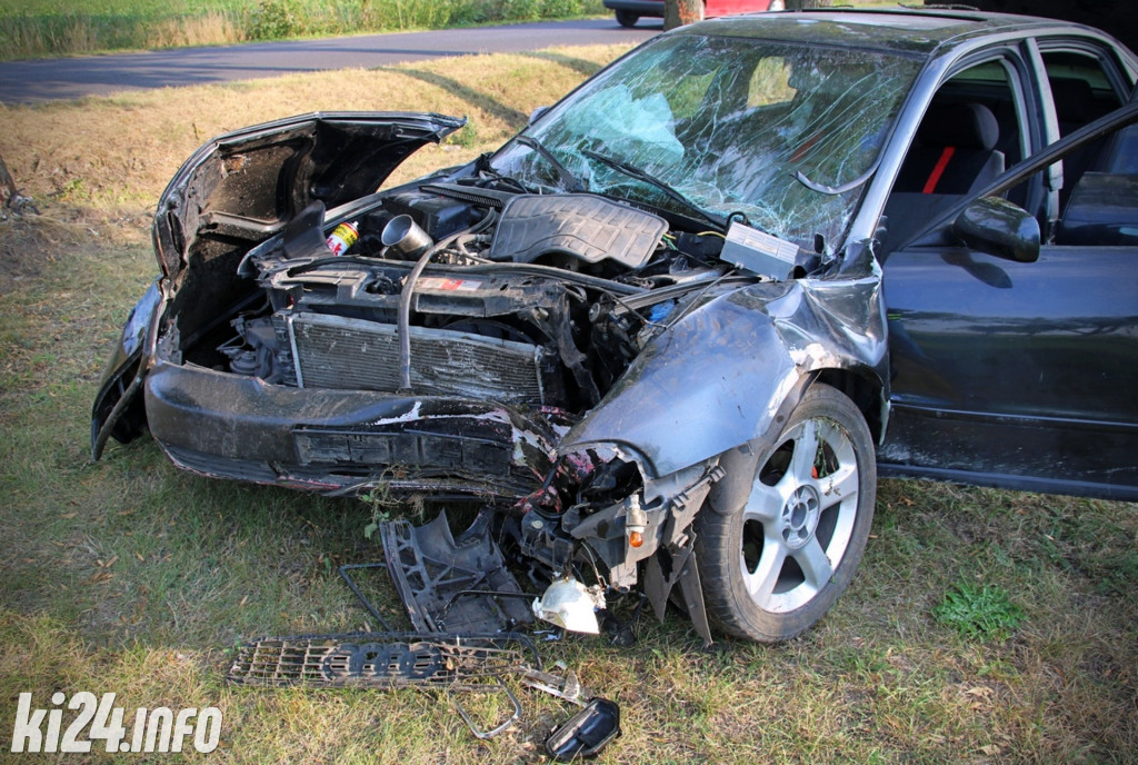 Uderzył audi w drzewo