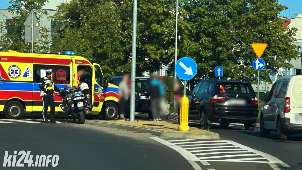 Kolizja rowerzysty na Szymborskiej