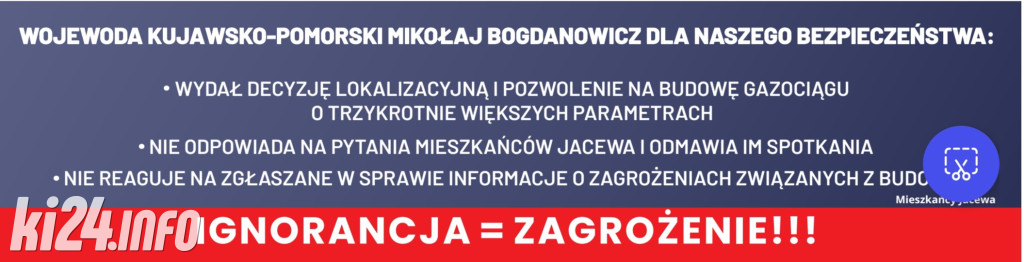Mieszkańcy Jacewa mają dość i rozpoczynają protest. Powiesili banery