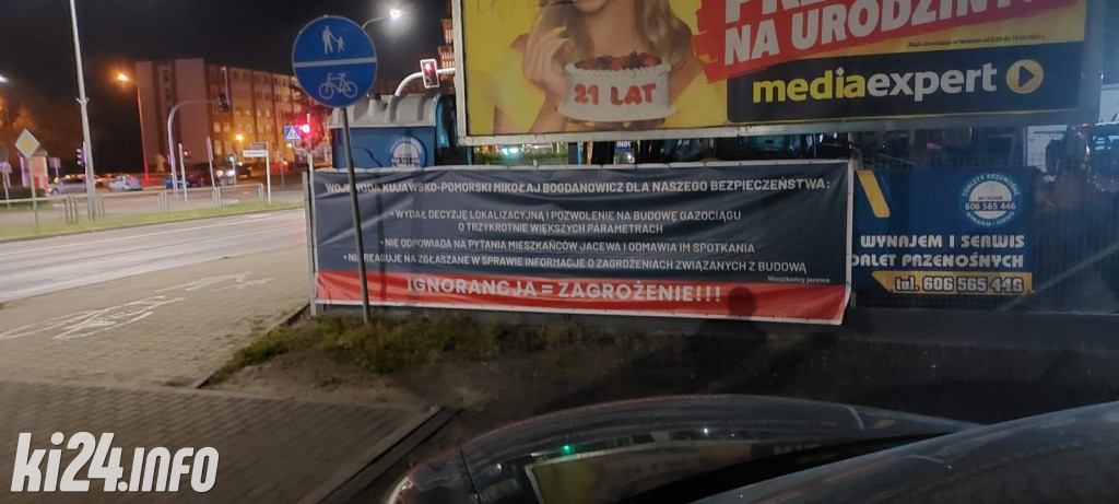 Mieszkańcy Jacewa mają dość i rozpoczynają protest. Powiesili banery