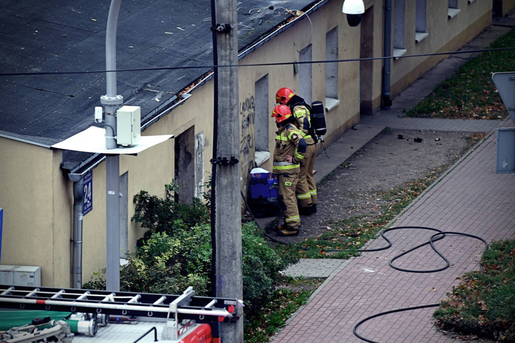 Pożar baraku mieszkalnego na Błoniu