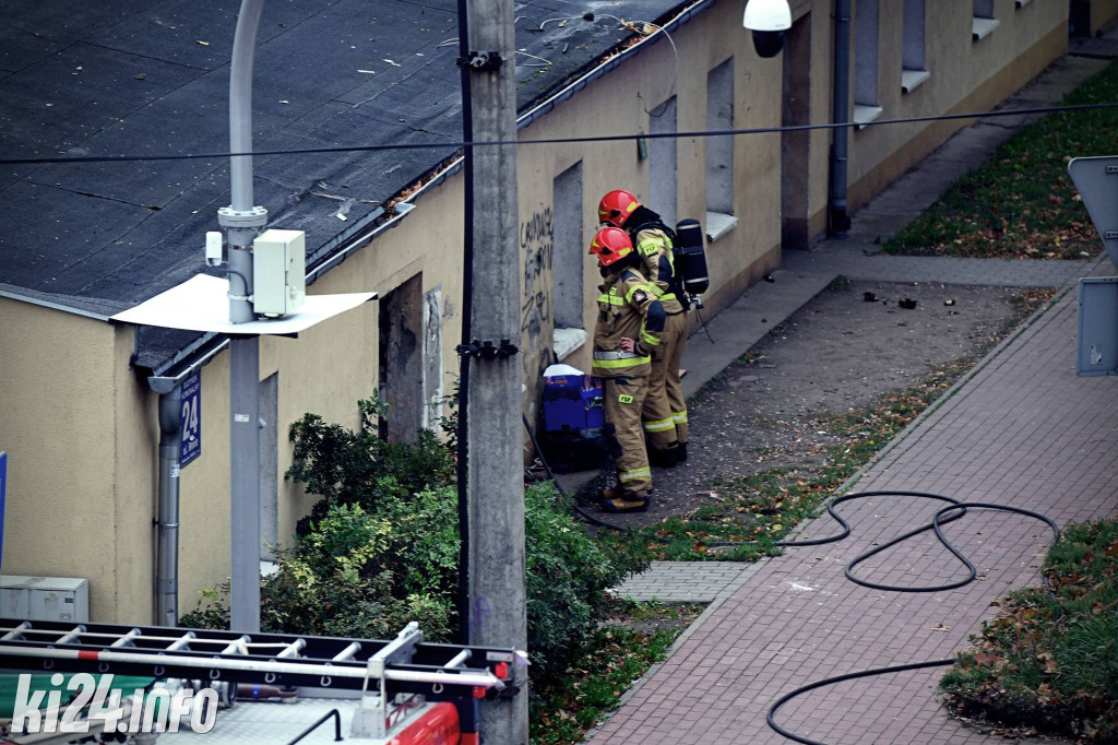 Pożar baraku mieszkalnego na Błoniu