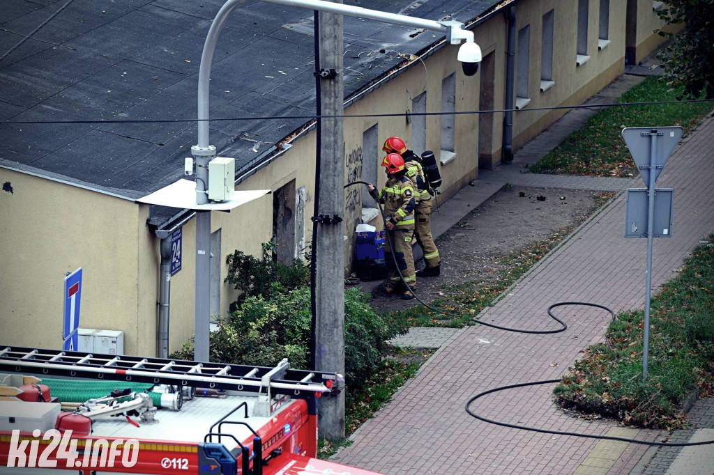 Pożar baraku mieszkalnego na Błoniu