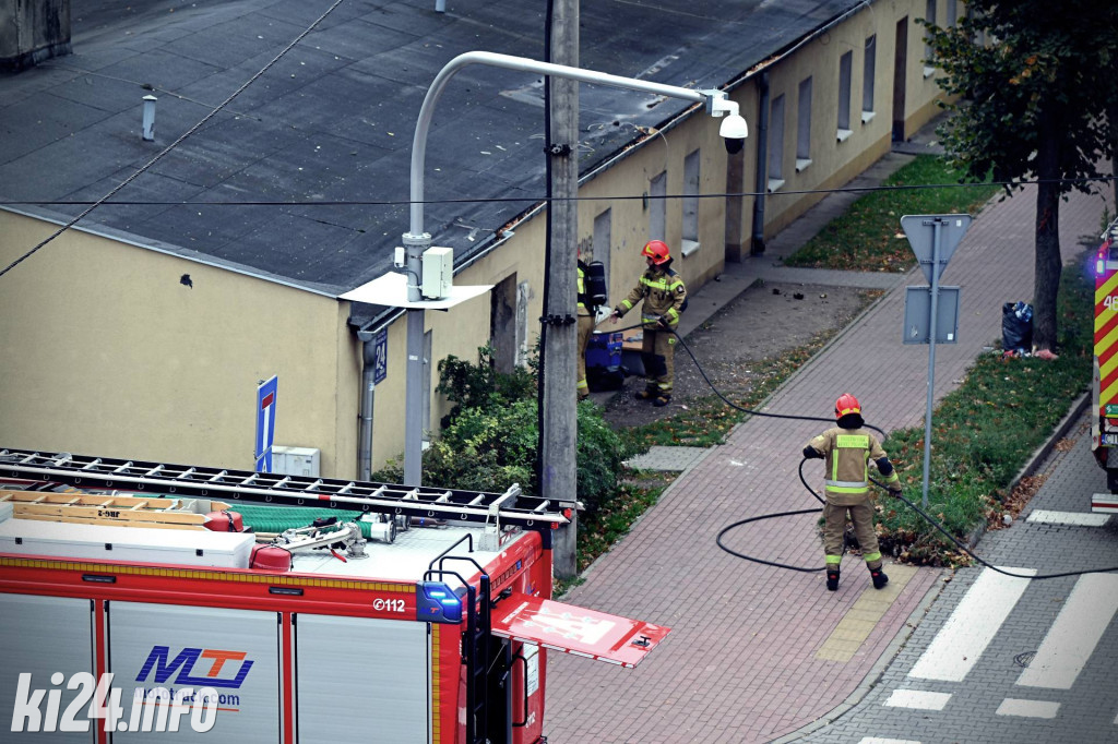 Pożar baraku mieszkalnego na Błoniu