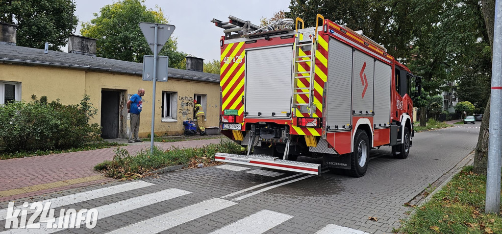 Pożar baraku mieszkalnego na Błoniu