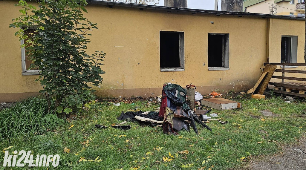 Pożar baraku mieszkalnego na Błoniu