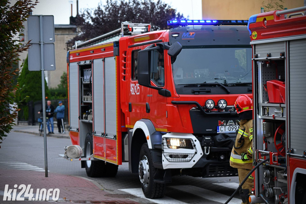 Pożar baraku mieszkalnego na Błoniu