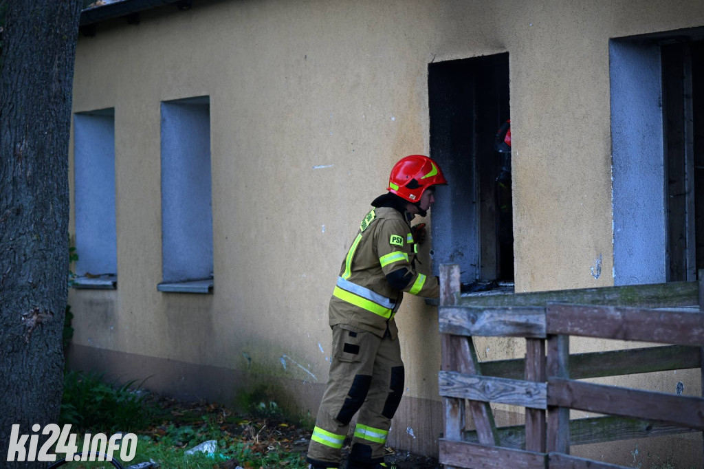 Pożar baraku mieszkalnego na Błoniu