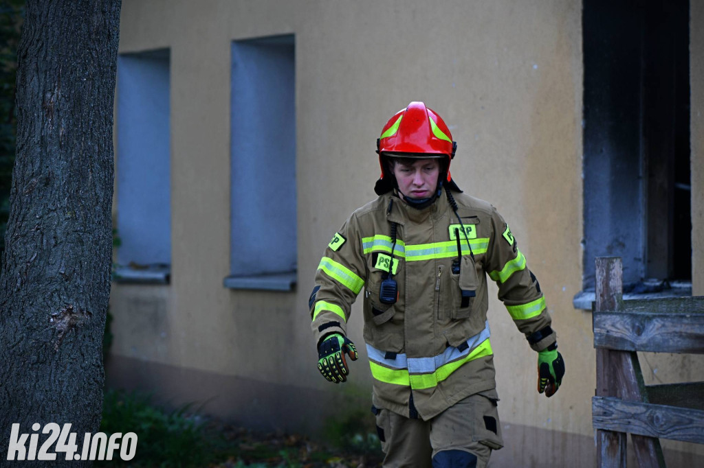 Pożar baraku mieszkalnego na Błoniu