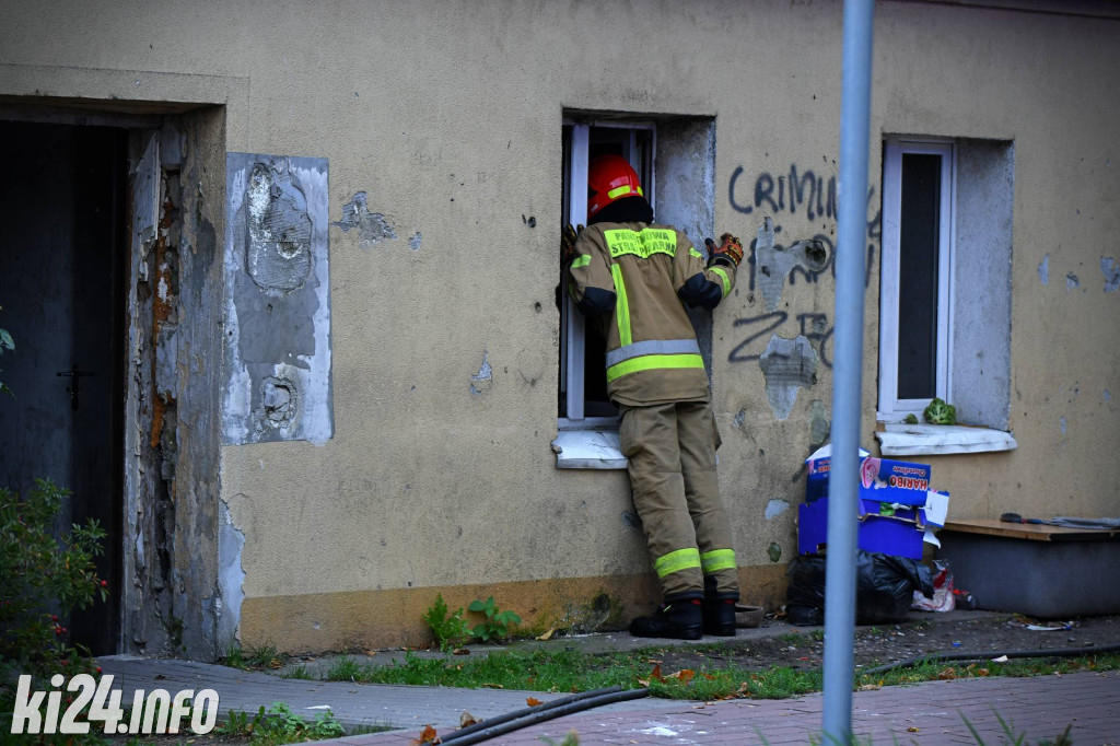 Pożar baraku mieszkalnego na Błoniu