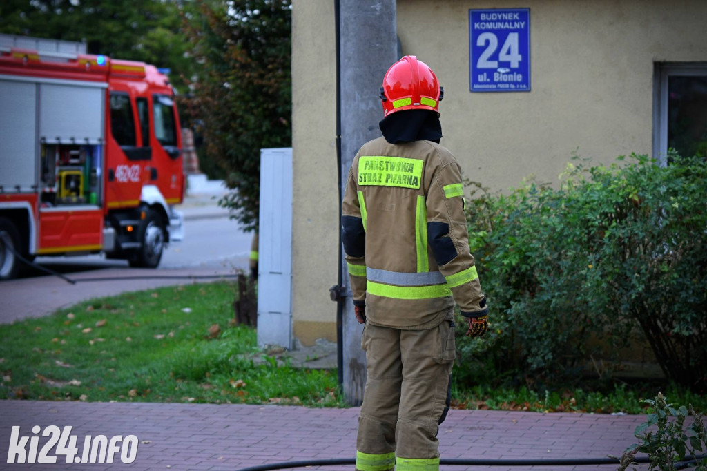 Pożar baraku mieszkalnego na Błoniu