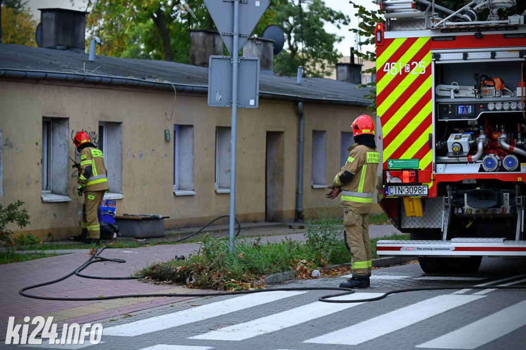 Pożar baraku mieszkalnego na Błoniu