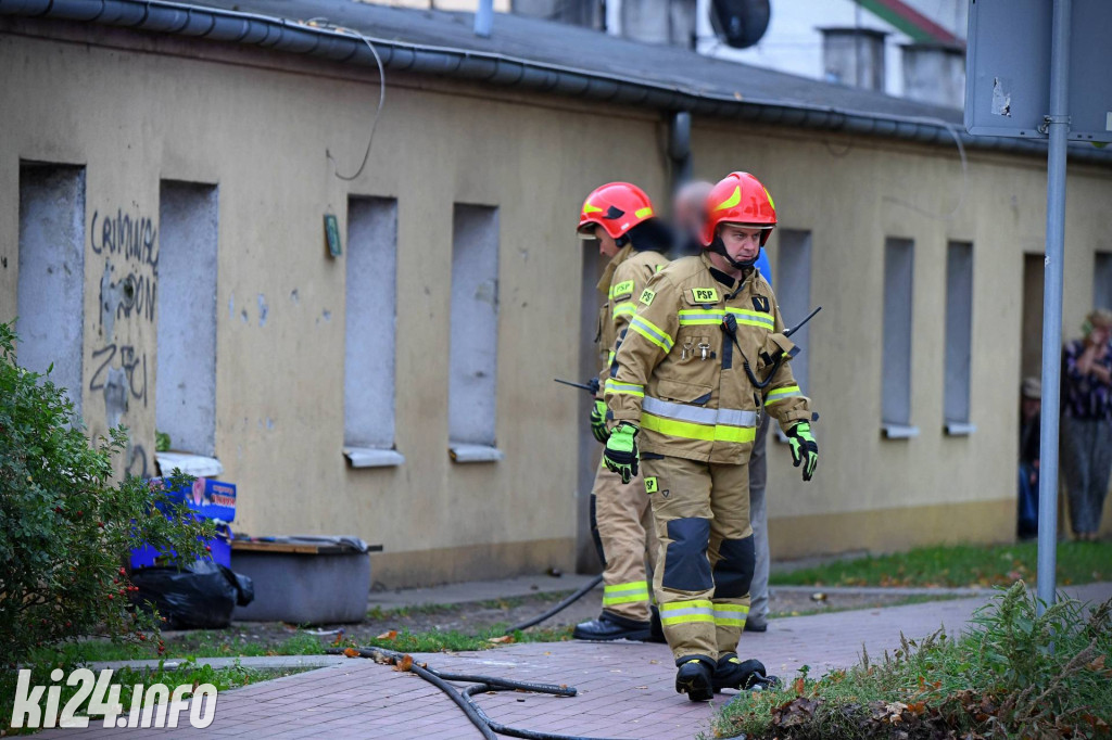 Pożar baraku mieszkalnego na Błoniu