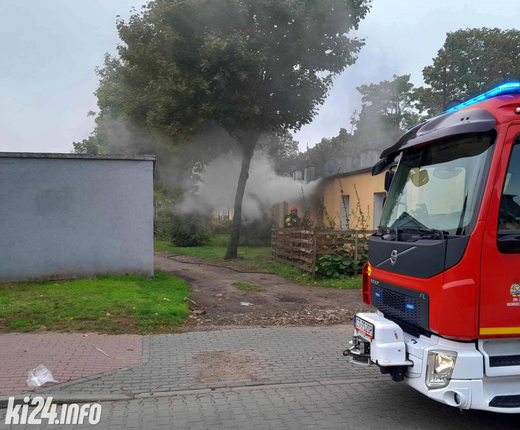 Pożar baraku mieszkalnego na Błoniu