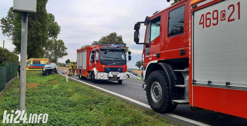 Wypadek na DW251 w Kościelcu