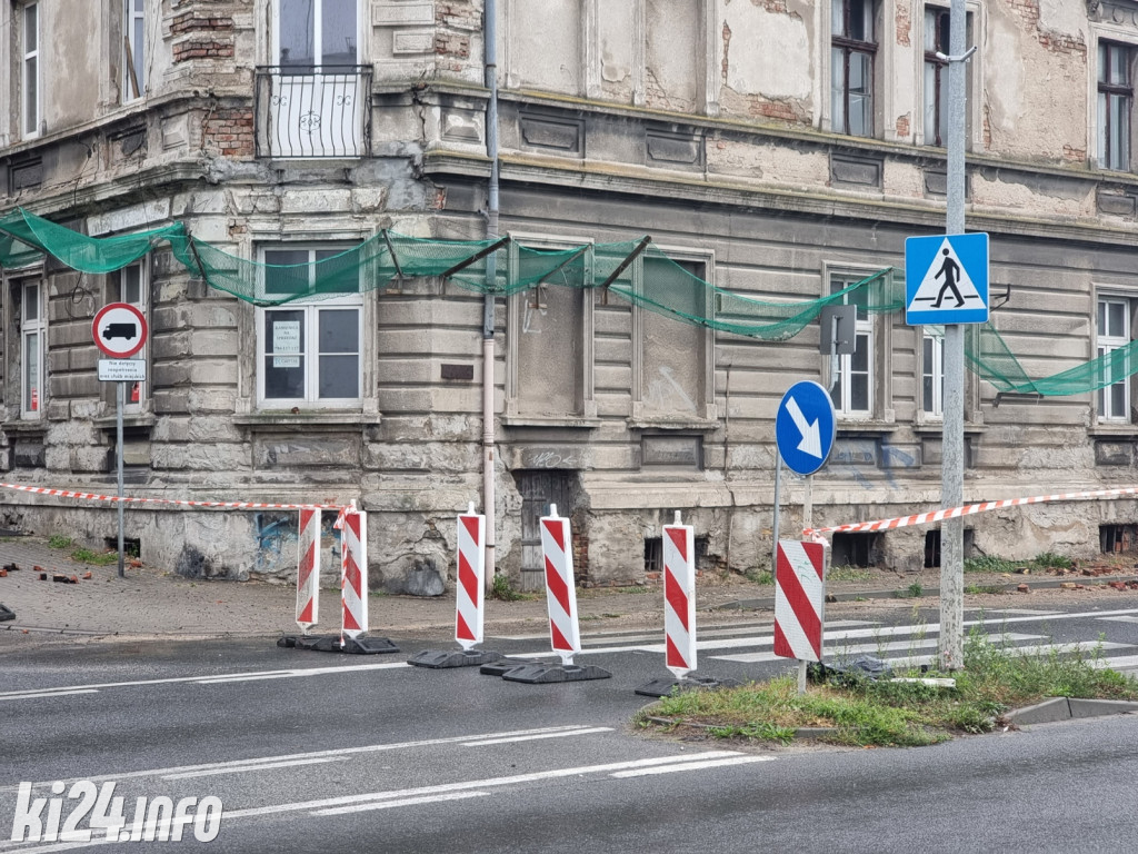 Pożar kamienicy w centrum Inowrocławia