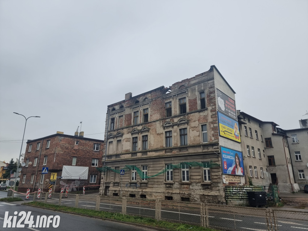 Pożar kamienicy w centrum Inowrocławia
