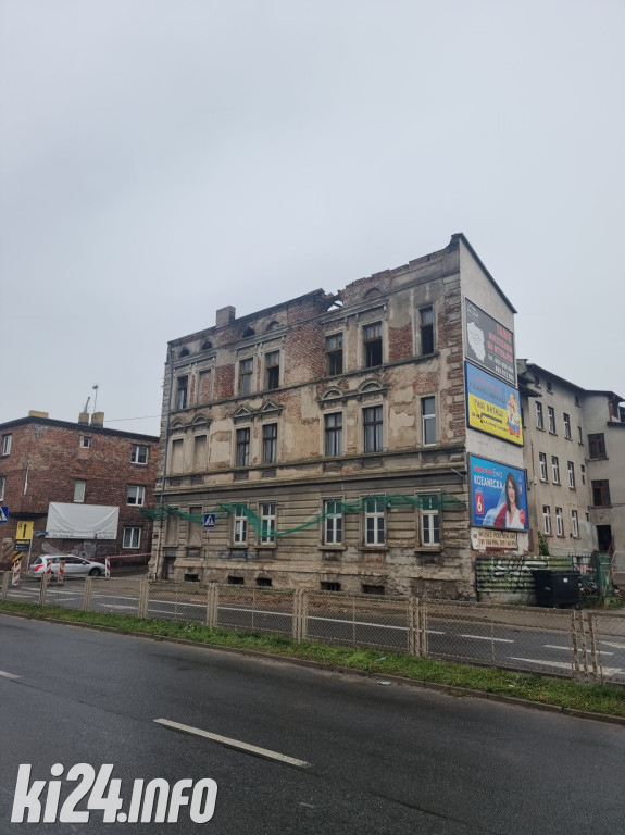 Pożar kamienicy w centrum Inowrocławia