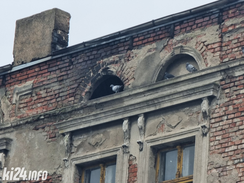 Pożar kamienicy w centrum Inowrocławia
