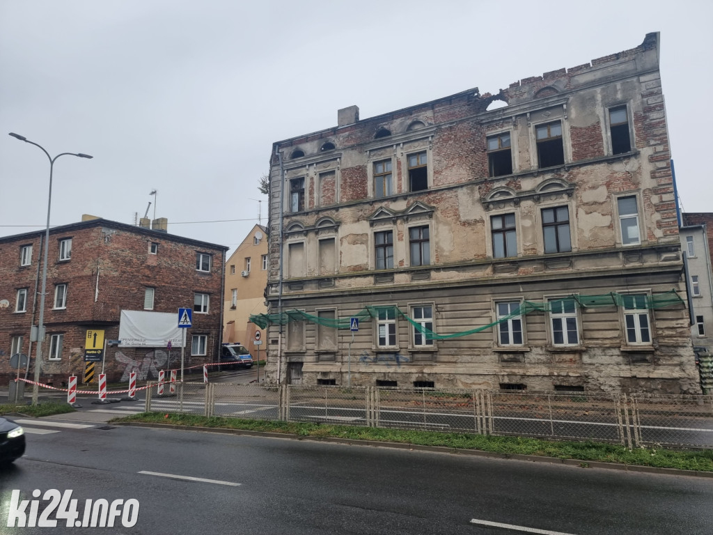 Pożar kamienicy w centrum Inowrocławia
