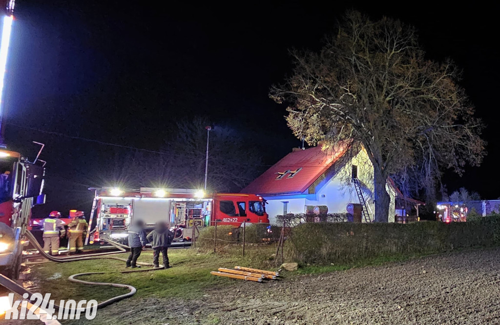 Pożar domu w Lisewie Kościelnym