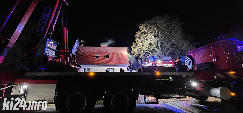 Pożar domu w Lisewie Kościelnym