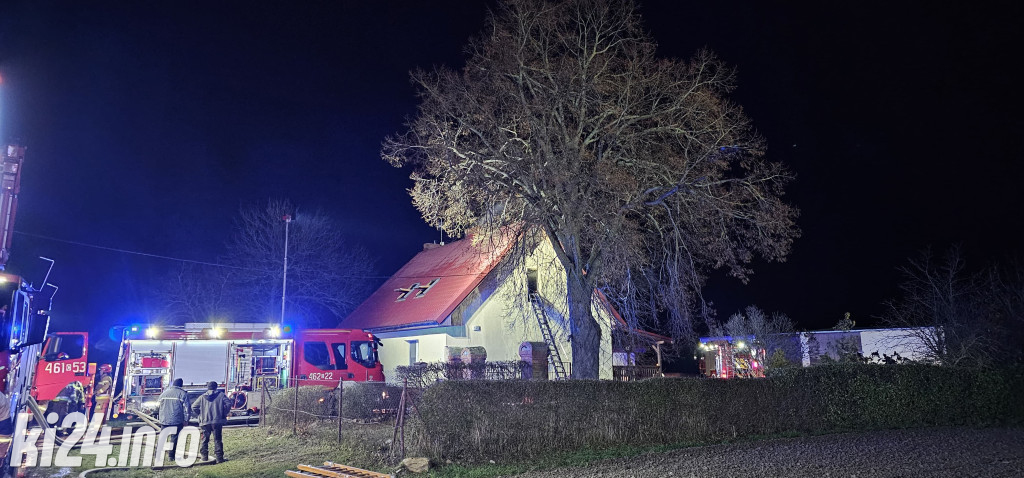 Pożar domu w Lisewie Kościelnym