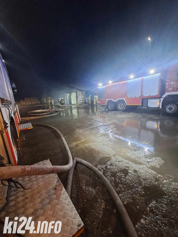 Pożar na terenie Fundacji Powiatu Mogileńskiego. Spłonęło bydło