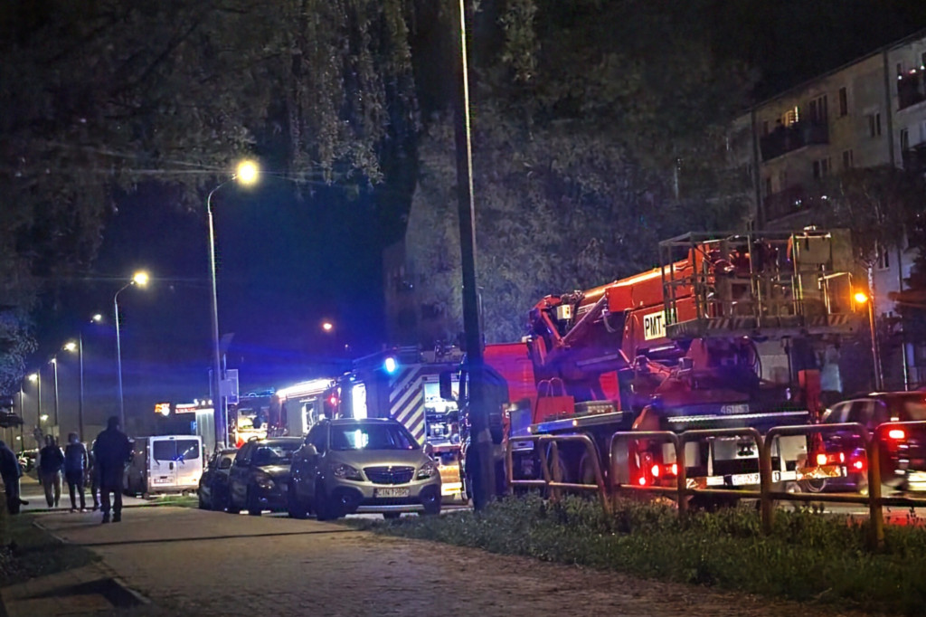 Pożar w bloku na os. Rąbin