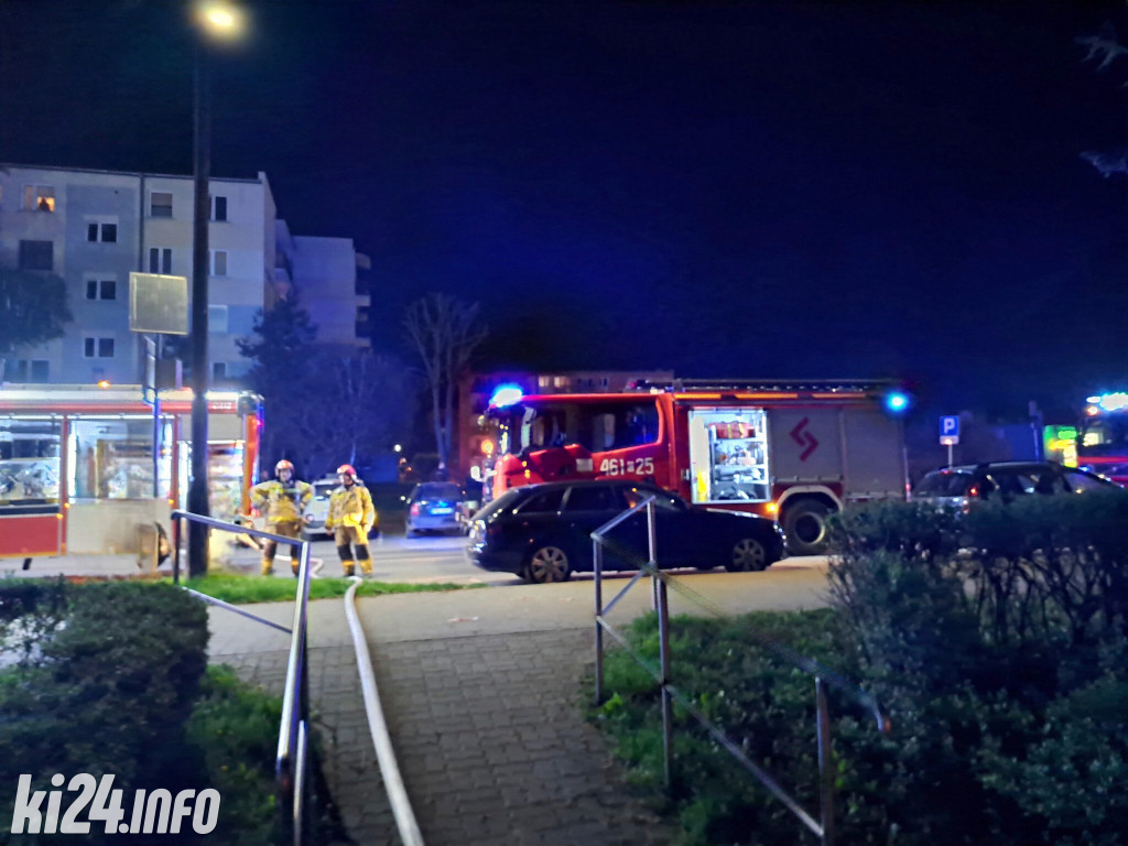 Pożar w bloku na os. Rąbin