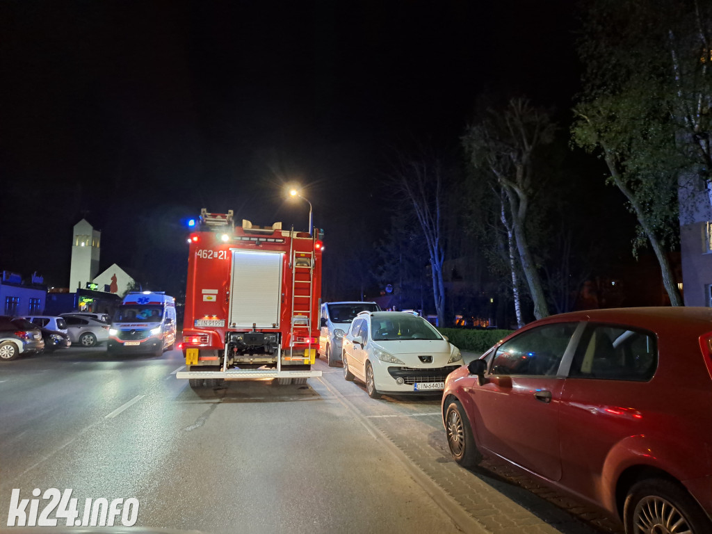 Pożar w bloku na os. Rąbin