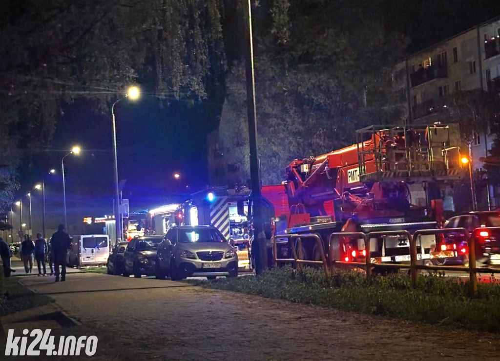 Pożar w bloku na os. Rąbin