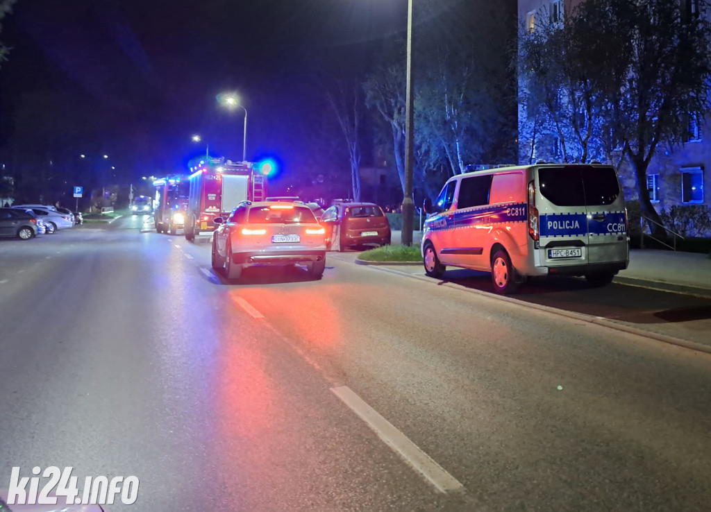 Pożar w bloku na os. Rąbin
