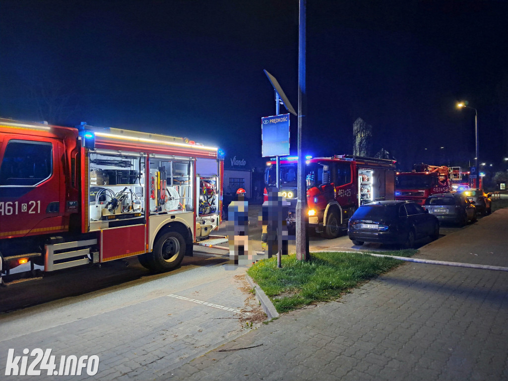 Pożar w bloku na os. Rąbin
