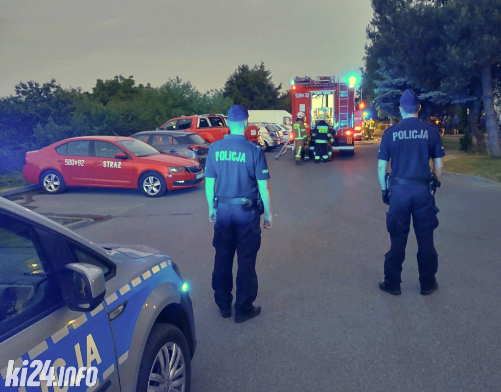 Pożar bloku w Radziejowie