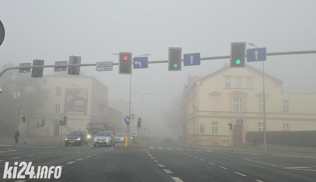 Poranne mgły w Inowrocławiu