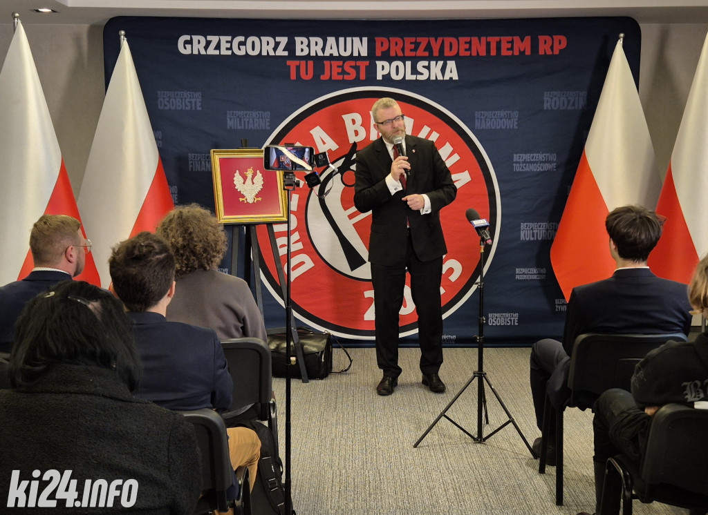 Grzegorz Braun w Inowrocławiu. Mocne słowa o Europie i przyszłości kraju