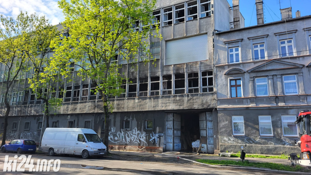 Pożar w drukarni w Inowrocławiu
