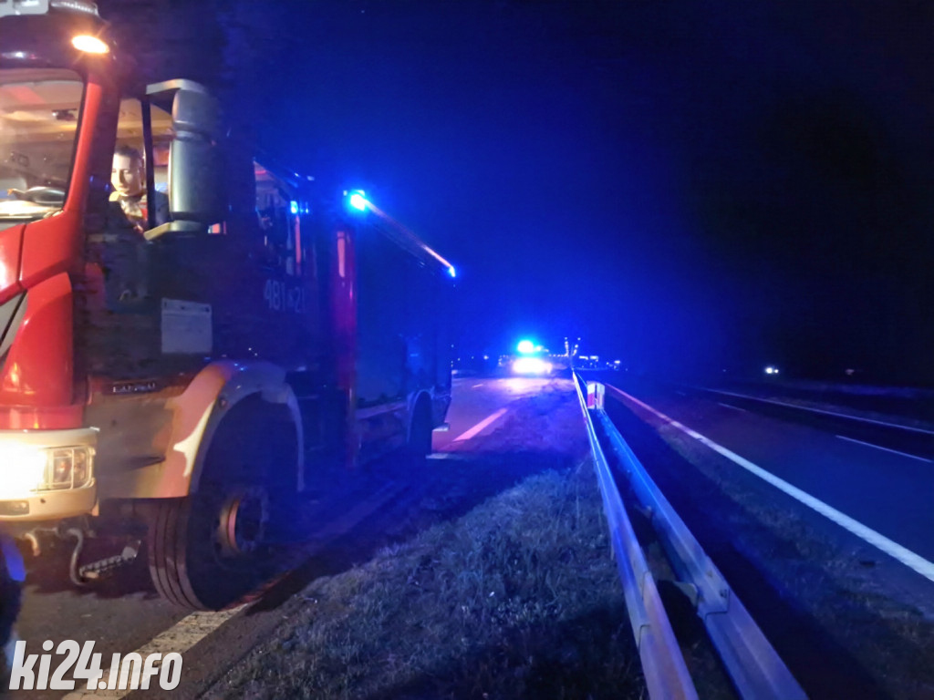 Nocna kraksa na obwodnicy Inowrocławia